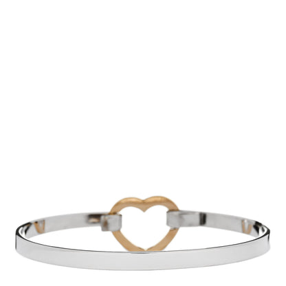 Tiffany Sterling Silver 18K Yellow Gold Heart Buckle Bracelet 2 of 3