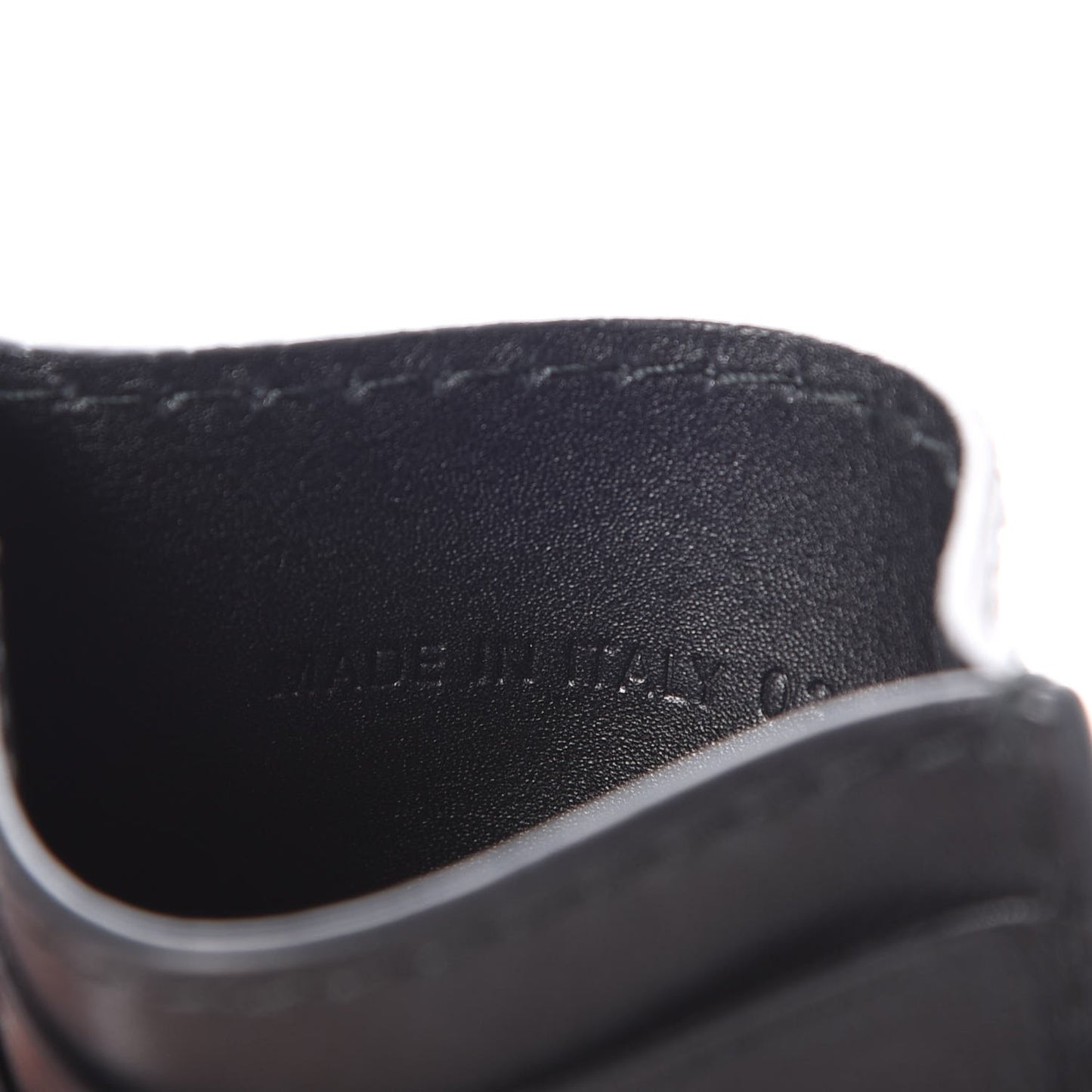 Calfskin D-Fence Card Holder Black