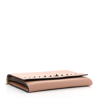 Valentino Garavani Vitello Rockstud Crossbody Wallet On Chain Skin Sorbet 5 of 10