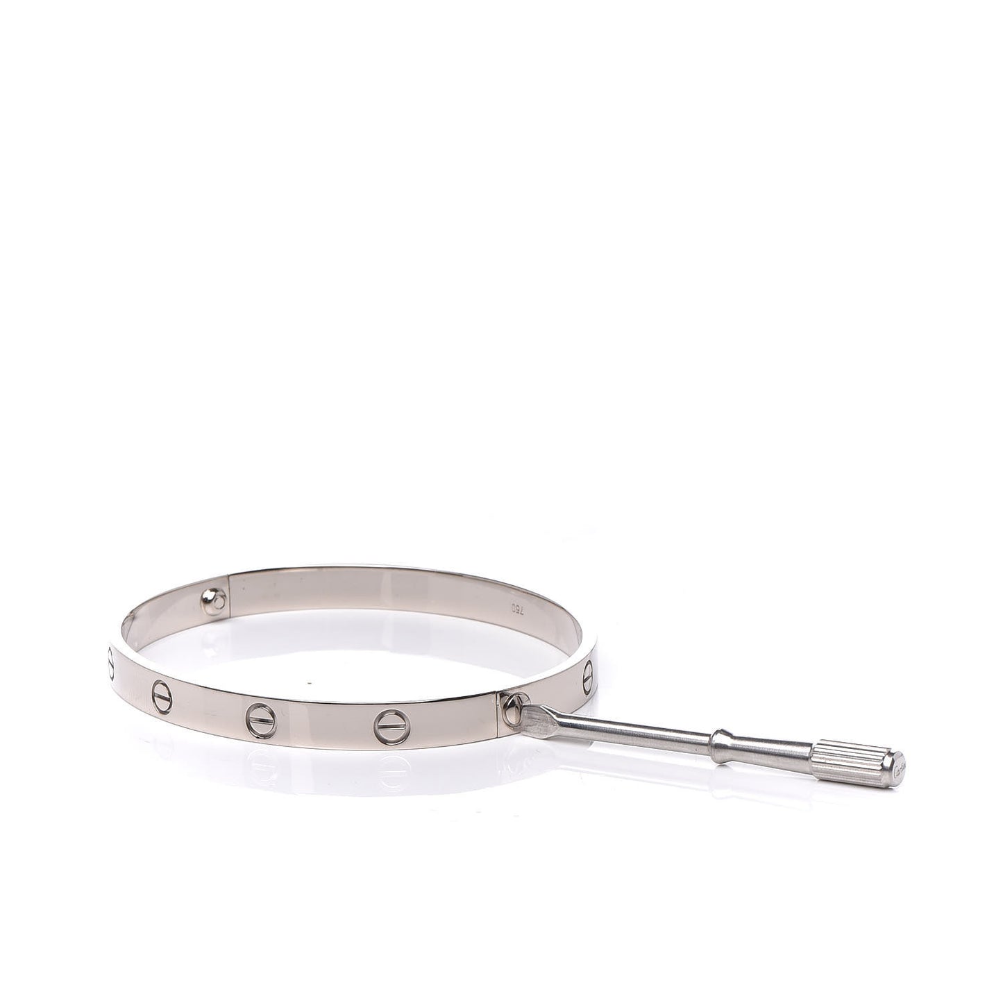 18K White Gold LOVE Bracelet 20
