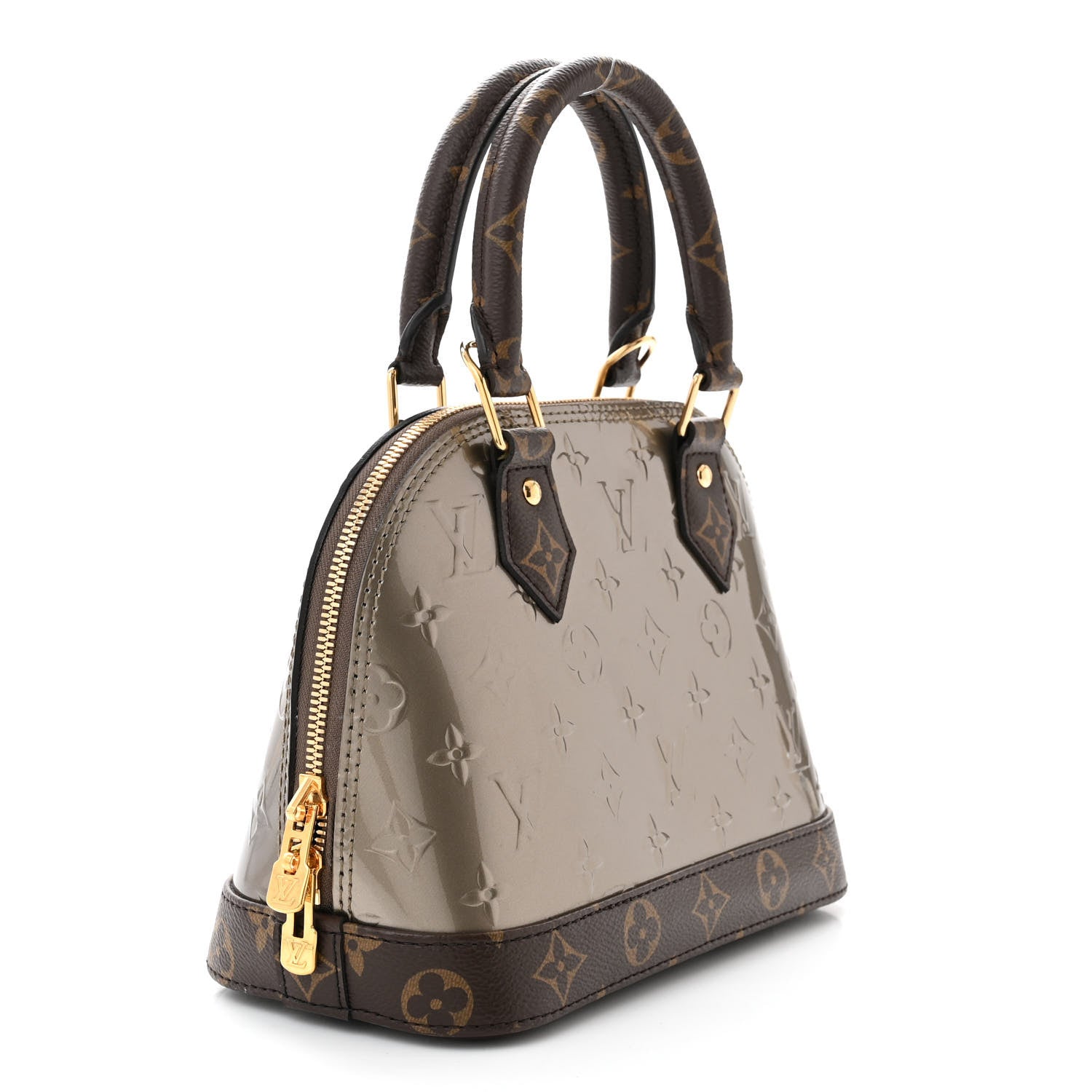 Louis Vuitton Vernis Monogram Alma BB Taupe Metallise 3 of 10