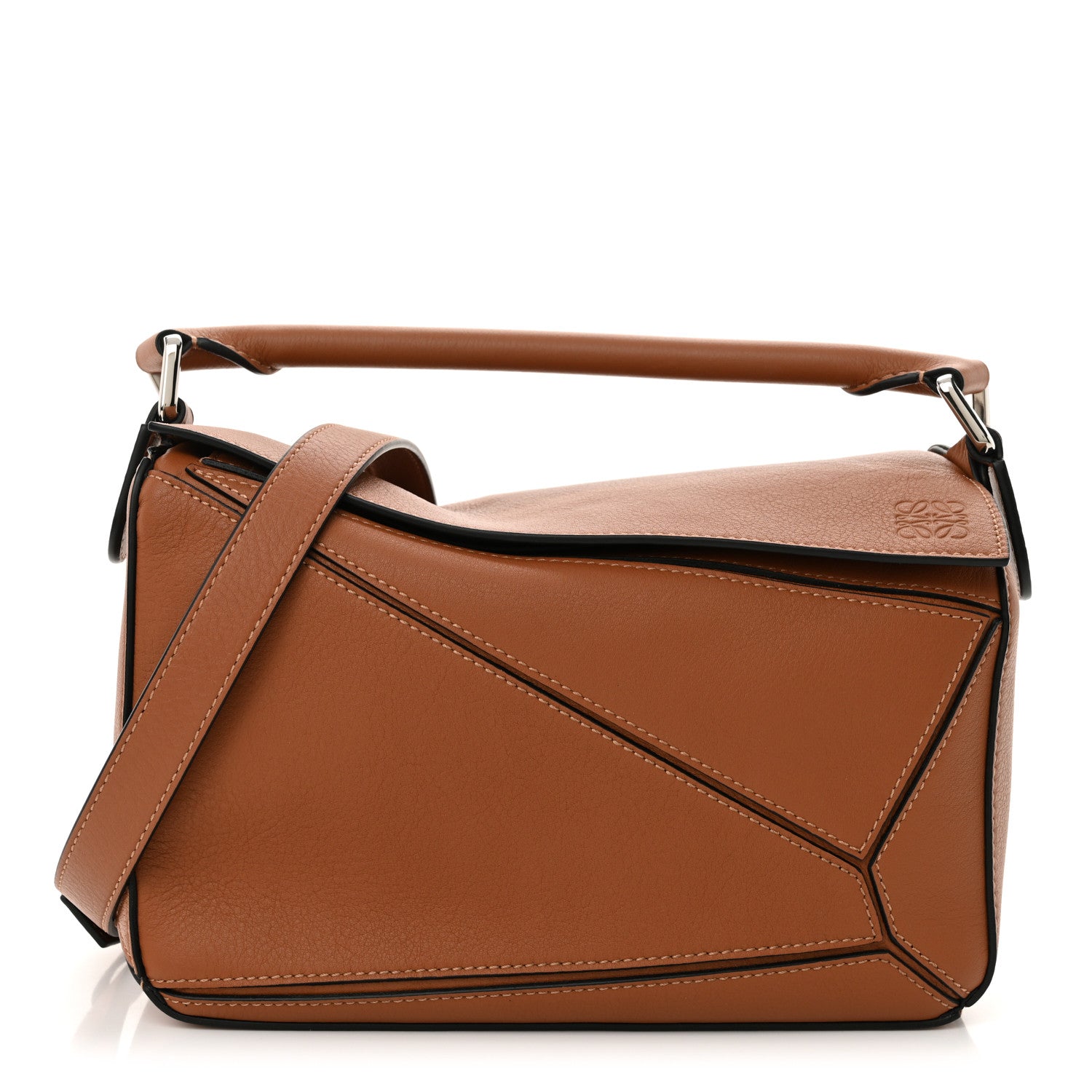 Loewe Calfskin Small Puzzle Bag Tan 1 of 10