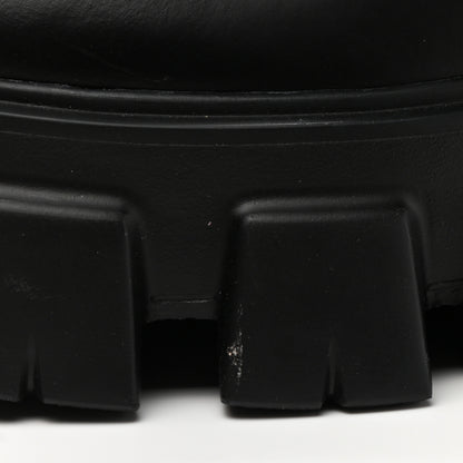 Prada Spazzolato Rois Re-Nylon Metal Triangle Logo Mens Monolith Pouch Pocket 60mm Combat Boots 7 Black 11 of 14