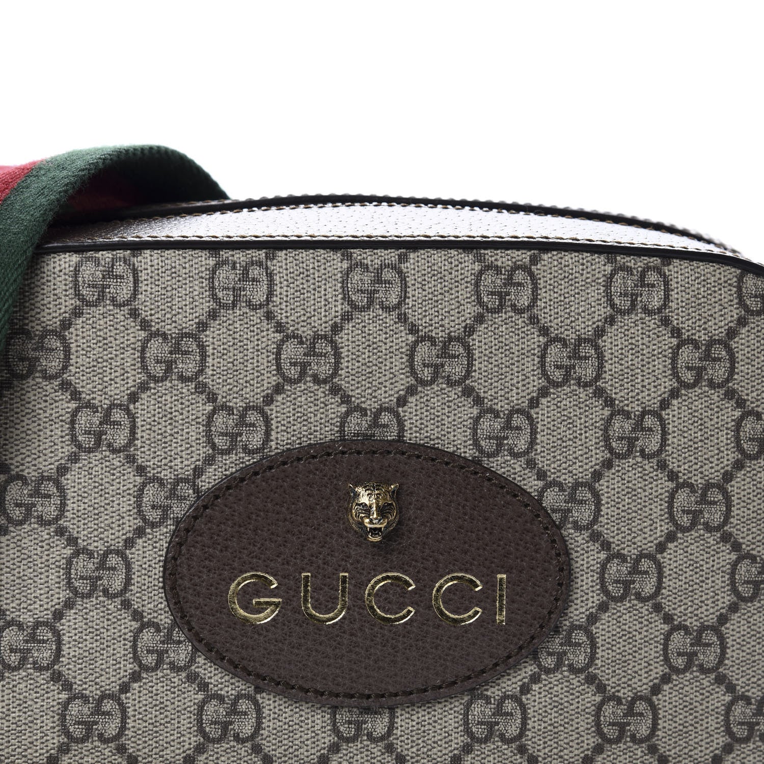 Gucci GG Supreme Monogram Web Neo Vintage Shoulder Bag Beige New Acero Crop 13 of 14