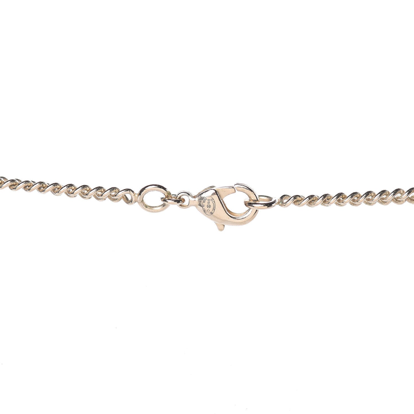 Baguette Crystal Moon CC Necklace Gold