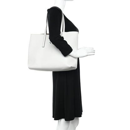 Fendi Vitello Vienna Enamel F is Fendi Shopping Tote White Taupe 2 of 16