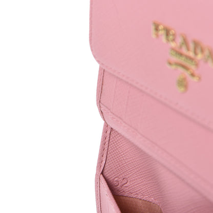 Prada Saffiano Metal Tri-Fold Wallet Petalo 8 of 9