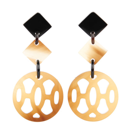 Hermes Buffalo Horn Lift GM Earrings 1 of 4