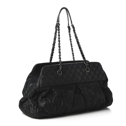 Chanel Iridescent Calfskin Chic Quilt Bowling Bag Black 3 of 12