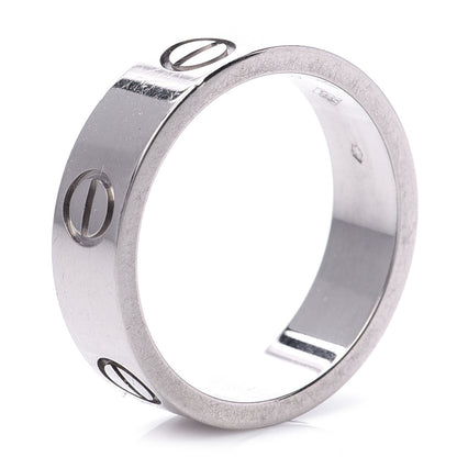Cartier 18K White Gold 5.5mm LOVE Ring 54 6.75 4 of 6