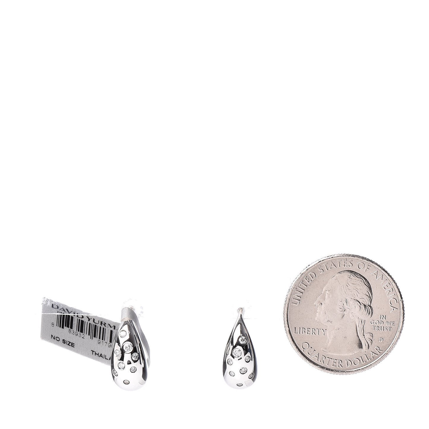 Sterling Silver Diamond 15mm Pure Form Earrings