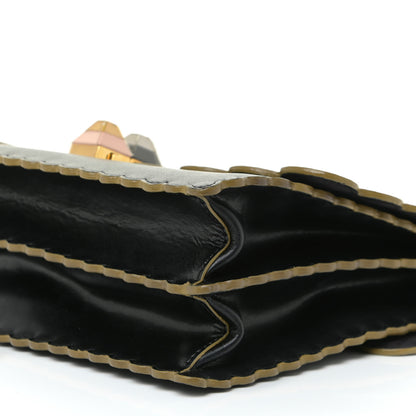 Fendi Vitello Liberty Scalloped Studded Kan I Shoulder Bag Black 9 of 18