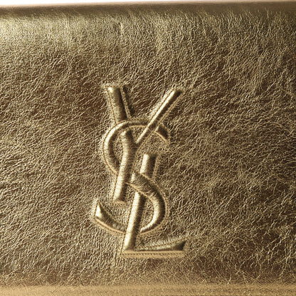 Saint Laurent Metallic Calfskin Monogram Large Belle De Jour Clutch Gold 10 of 12