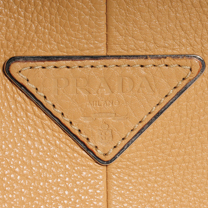 Prada Vitello Daino Buckle Shoulder Bag Sabbia 6 of 10