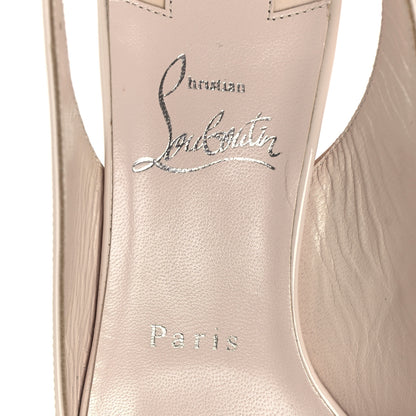 Christian Louboutin Patent So Jane Sling 55 Pump 38 Leche 8 of 8