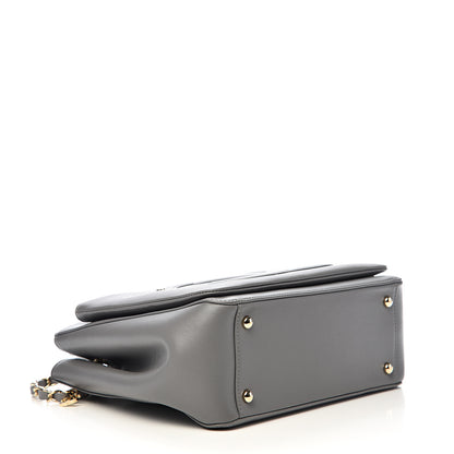 Chanel Lambskin Small CC Mania Shoulder Bag Grey 3 of 9