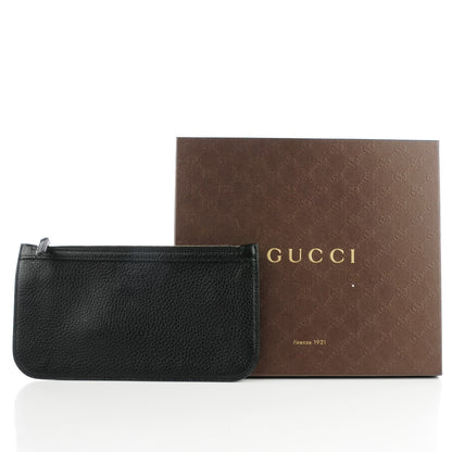 Gucci Pebbled Calfskin Zip Pouch Black 5 of 8