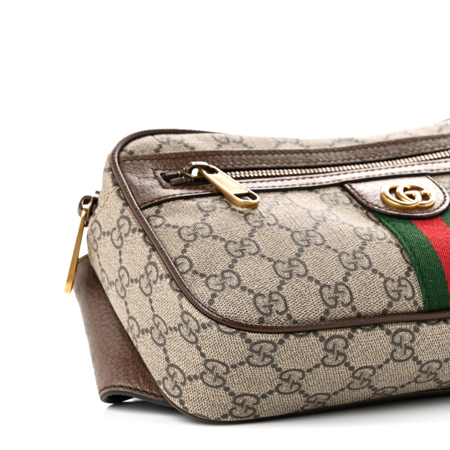 Gucci Soft GG Supreme Monogram Medium Ophidia Belt Bag Dark Brown 9 of 10