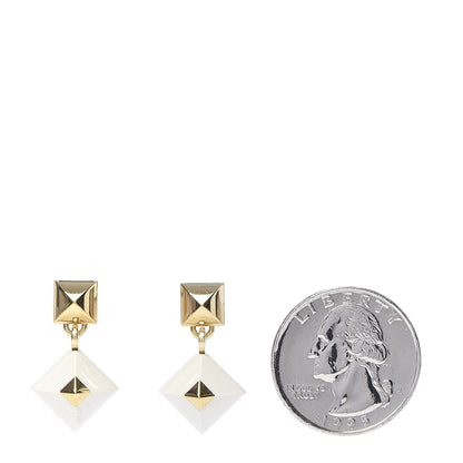 Hermes Lacquer Earrings White 2 of 5