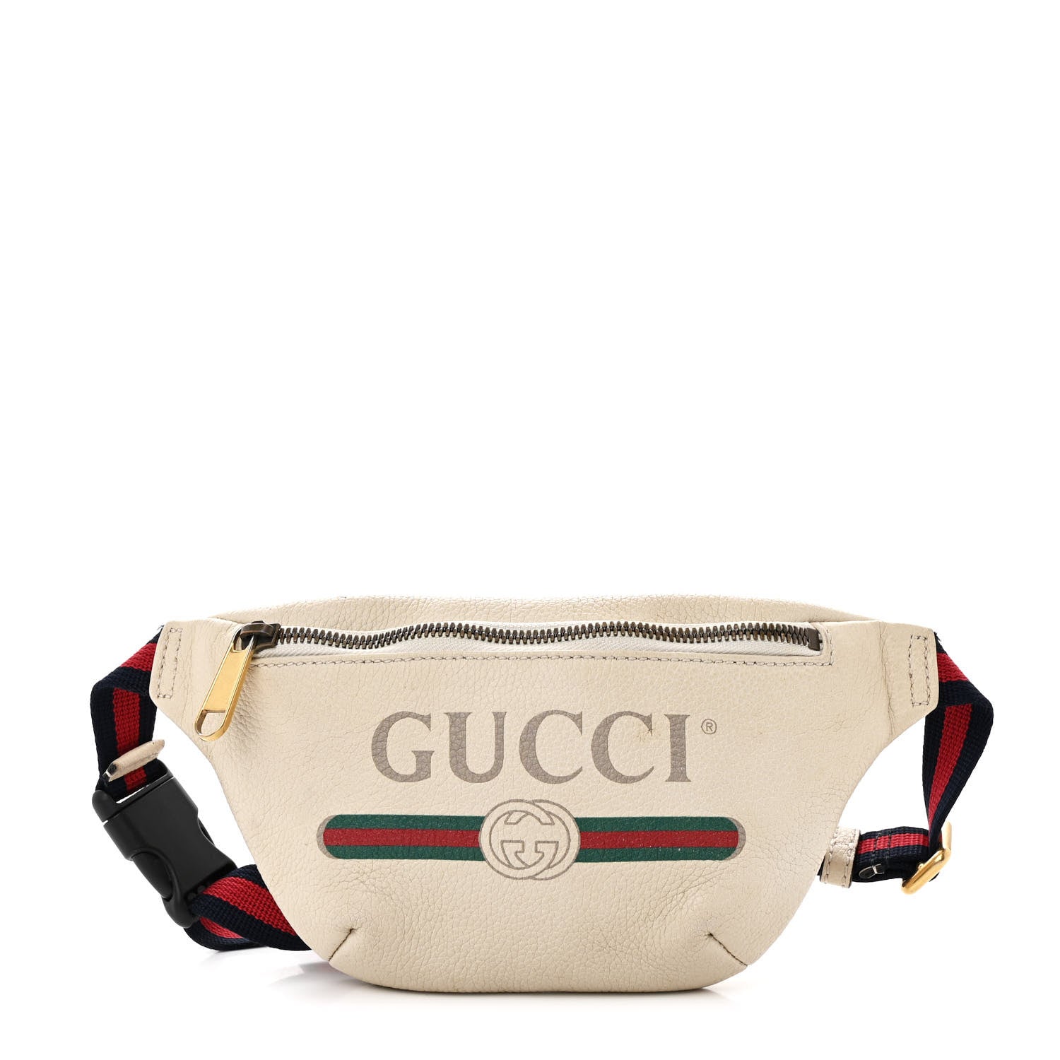 Gucci Grained Calfskin Small Logo Belt Bag White 1 of 13