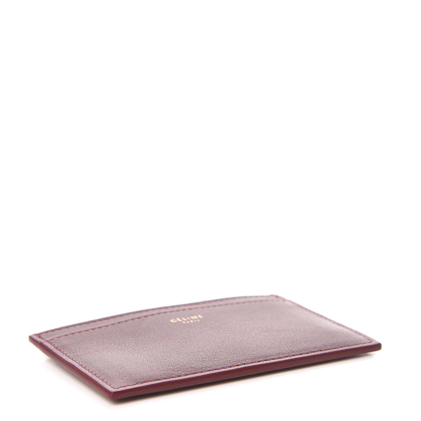 Smooth Lambskin Solo Card Holder Rust