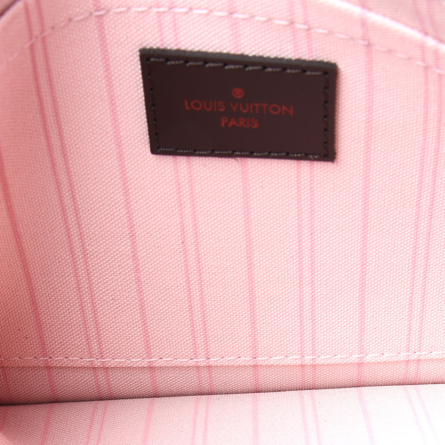 Louis Vuitton Damier Ebene Neverfull MM GM Pochette Rose Ballerine 5 of 6