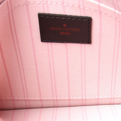 Louis Vuitton Damier Ebene Neverfull MM GM Pochette Rose Ballerine 5 of 6