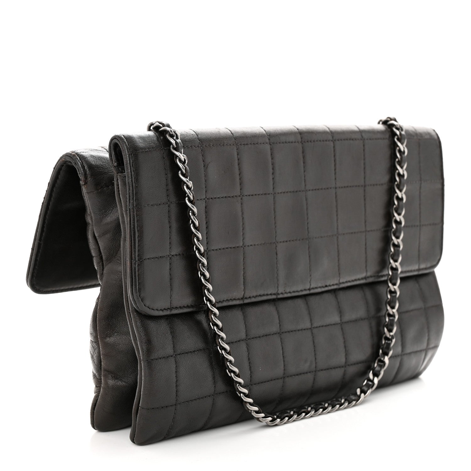 Chanel Lambskin Chocolate Bar Mademoiselle Flap Black 3 of 12