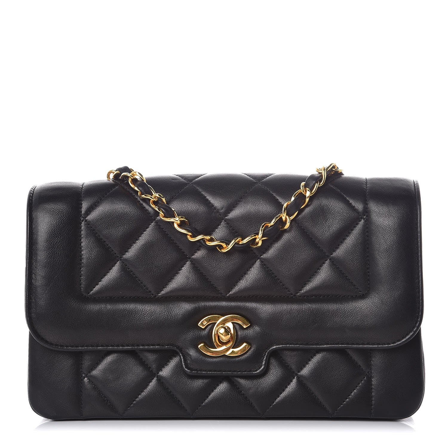 Chanel Lambskin Quilted Small Single Flap Black 1 of 8