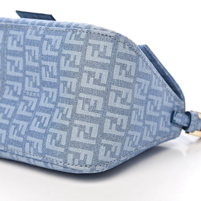 Fendi Zucchino Spalmati Forever Mini Mama Baguette Celeste 10 of 11