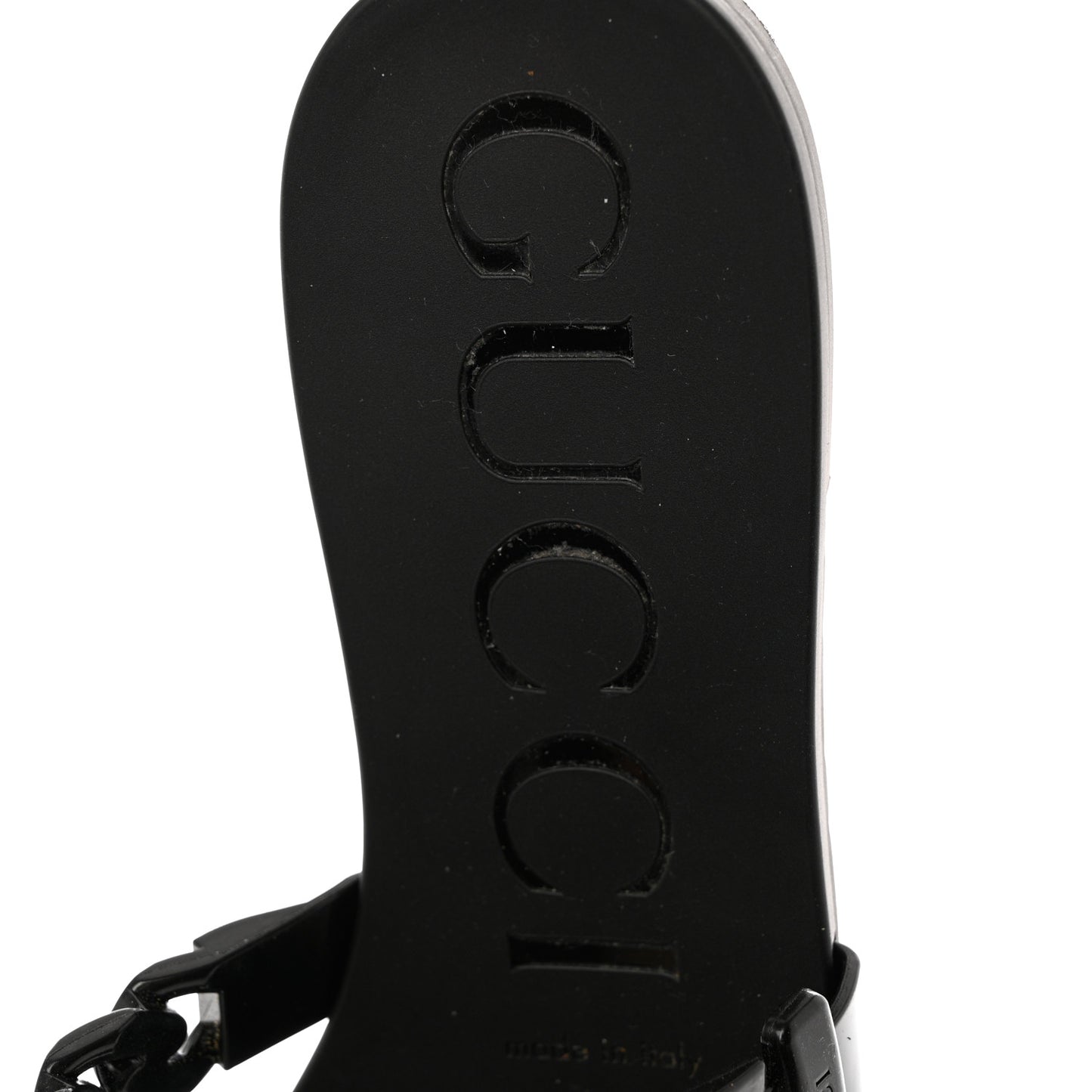 Rubber Womens Slide Sandals 38 Black