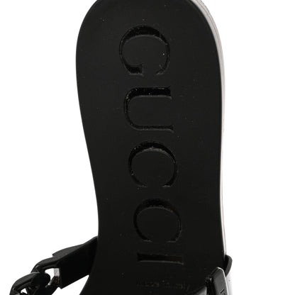 Gucci Rubber Womens Slide Sandals 38 Black 8 of 9