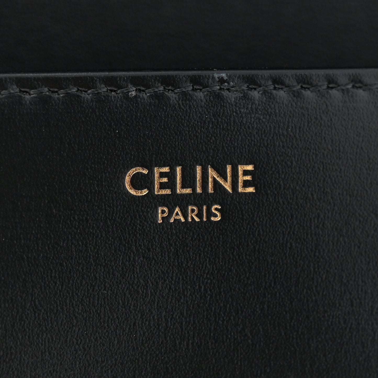 Shiny Calfskin Triomphe Shoulder Bag Black