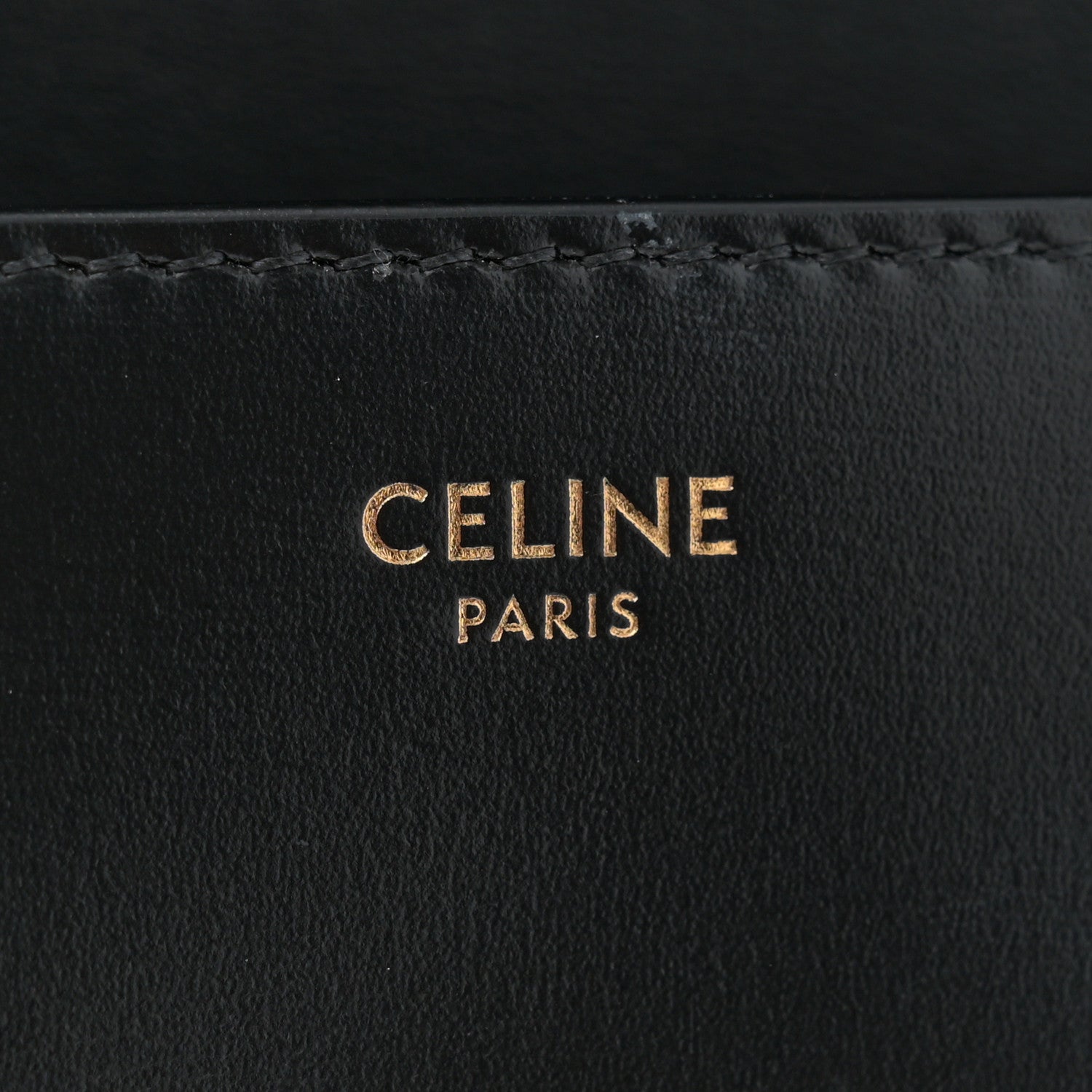 Celine Shiny Calfskin Triomphe Shoulder Bag Black 6 of 13