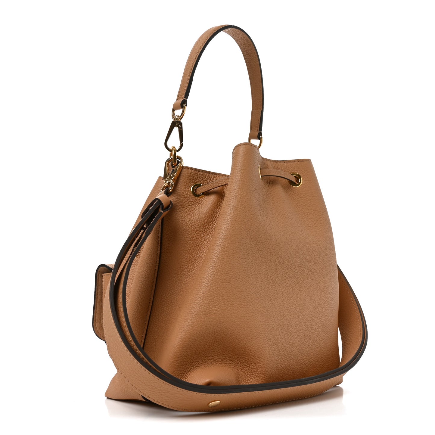 Calfskin Lockme Bucket MM Arizona Beige