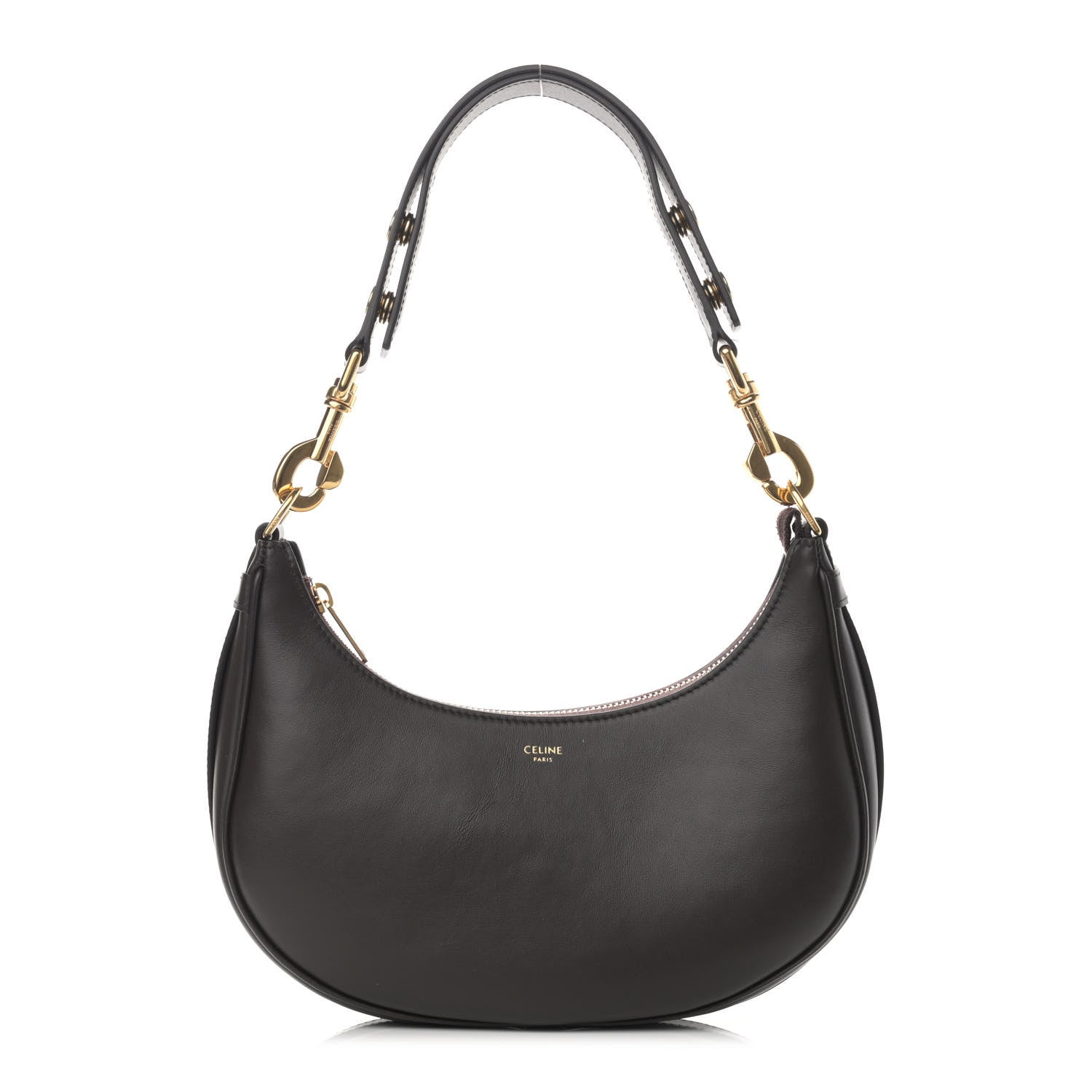 Celine Smooth Calfskin Medium Strap Ava Shoulder Bag Dark Brown 1 of 9