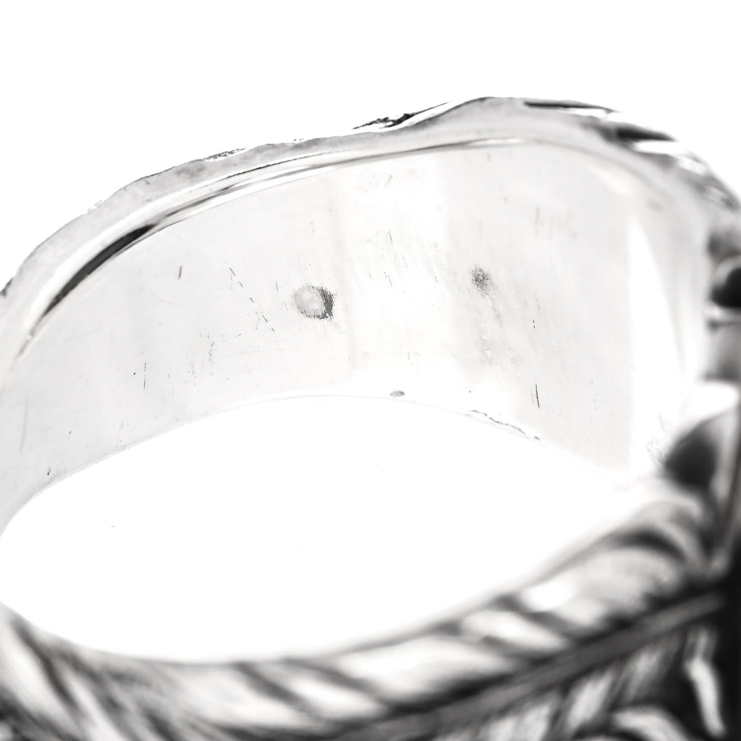 Sterling Silver Turquoise Southwest Feather Cigar Band Ring 65 11