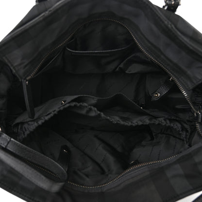 Burberry Nylon House Check Diaper Bag Black 6 of 15