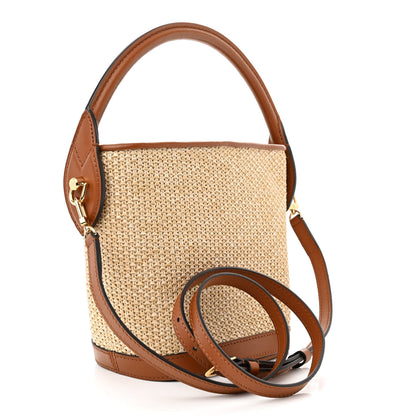 Louis Vuitton Kitted Raffia Petit Bucket Caramel 3 of 9
