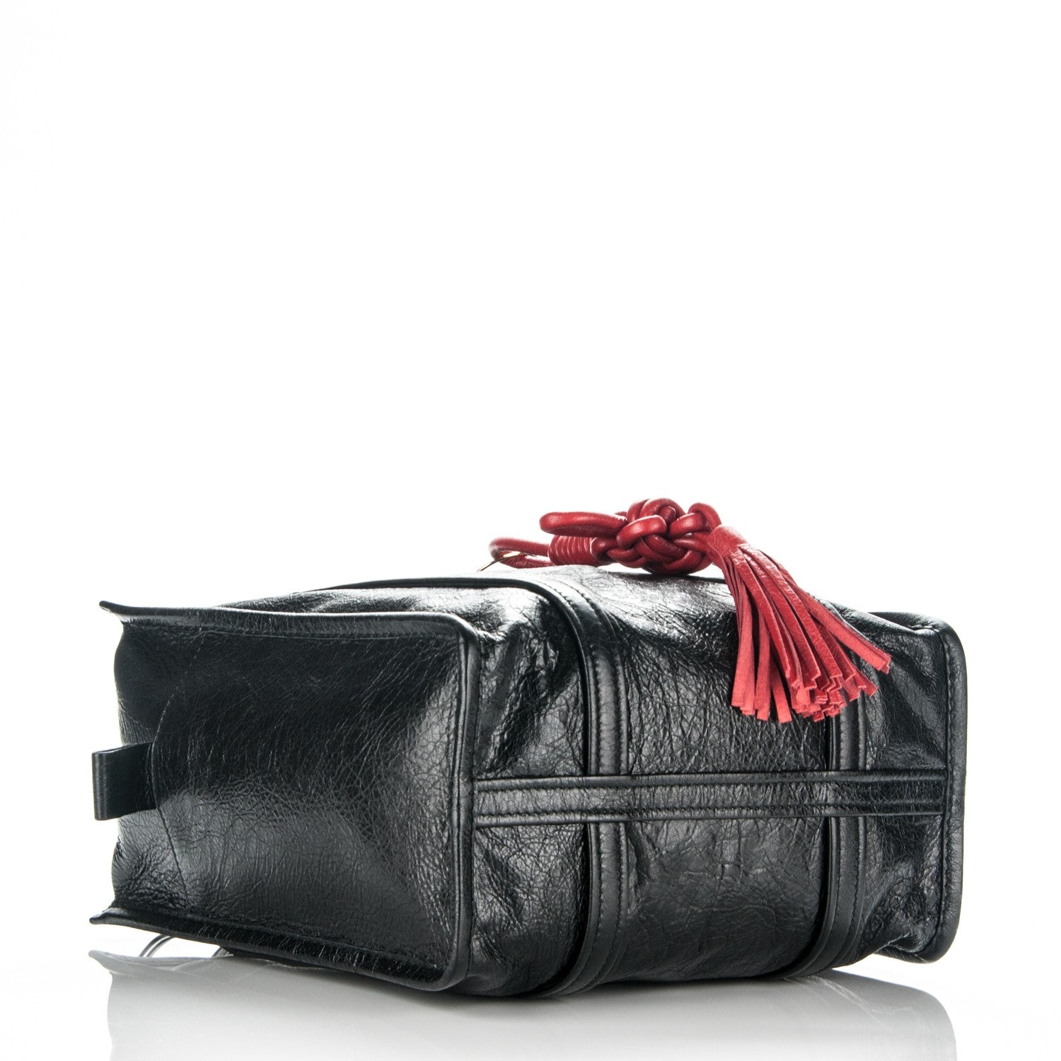 Balenciaga Agneau Small Bazar Shopper Tote Black Rouge Groseille 4 of 9