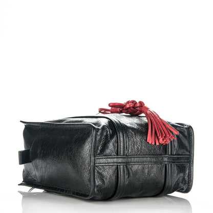 Balenciaga Agneau Small Bazar Shopper Tote Black Rouge Groseille 4 of 9