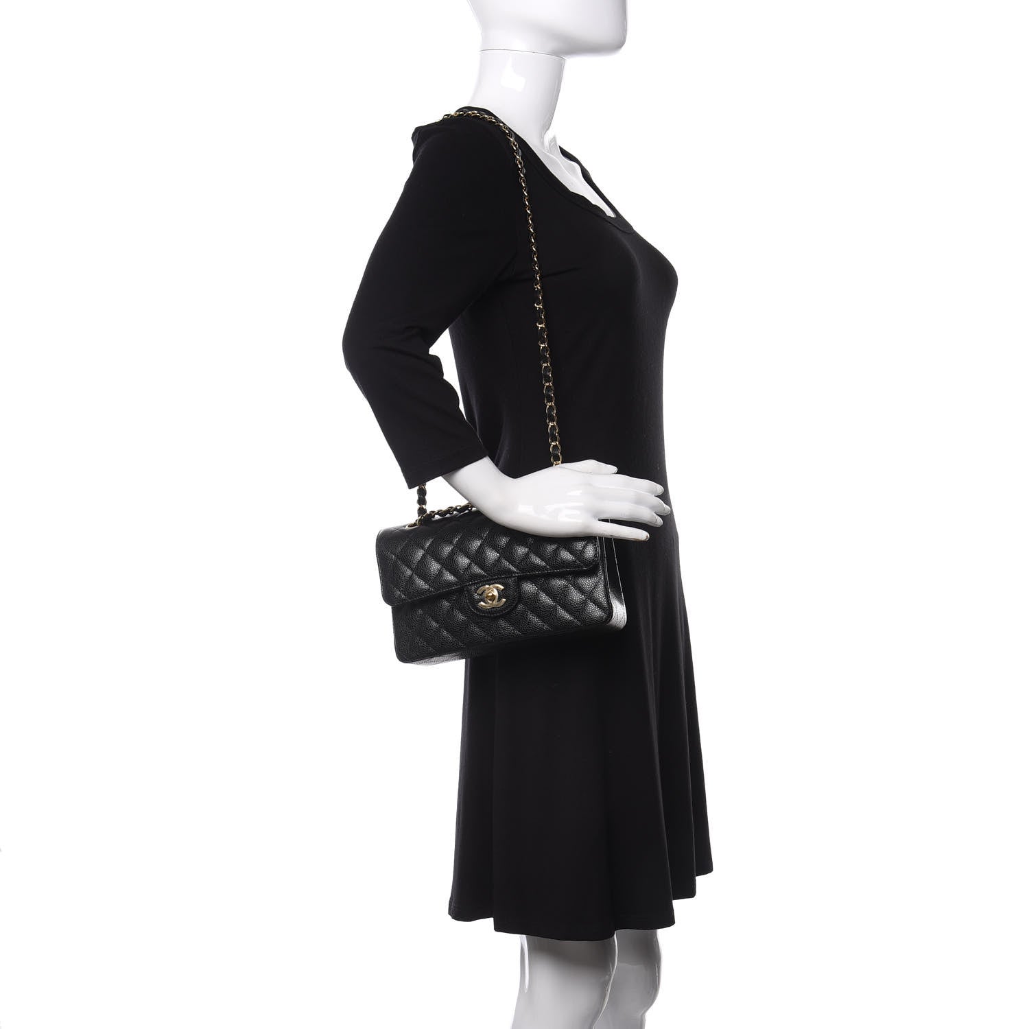 Chanel Caviar Quilted Small Double Flap Black 2 of 11