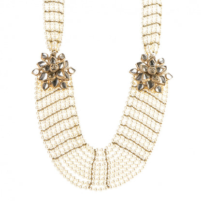 Chanel Pearl CC Camellia Multi Strand Bib Necklace Gold 1 of 4
