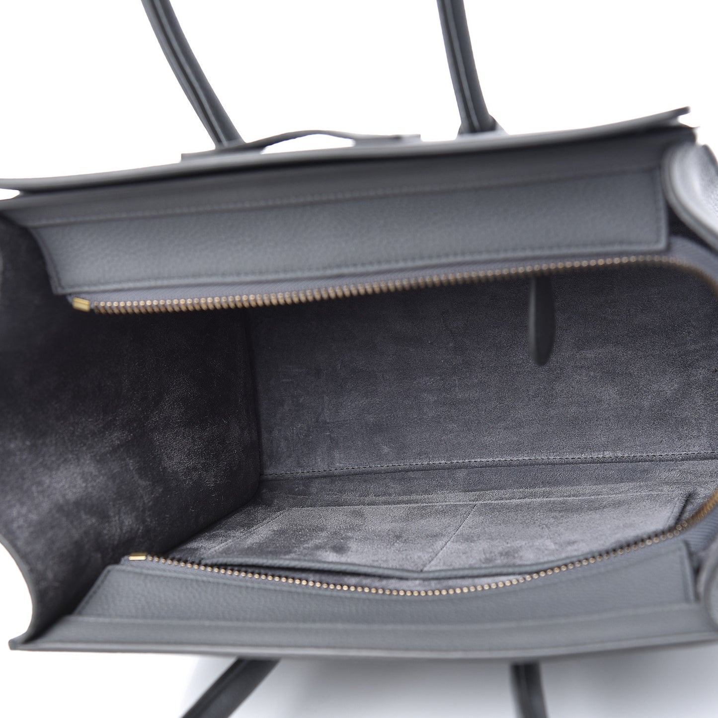 Baby Drummed Calfskin Micro Luggage Kohl