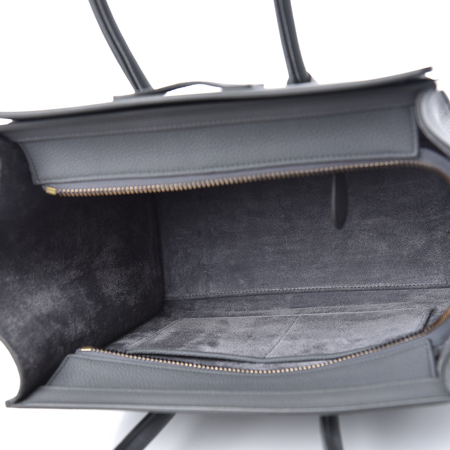 Celine Baby Drummed Calfskin Micro Luggage Kohl 5 of 13