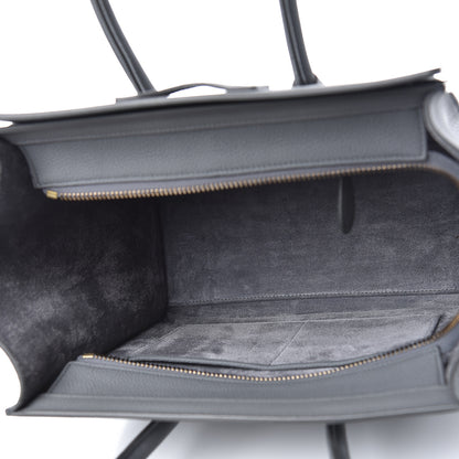 Celine Baby Drummed Calfskin Micro Luggage Kohl 5 of 13