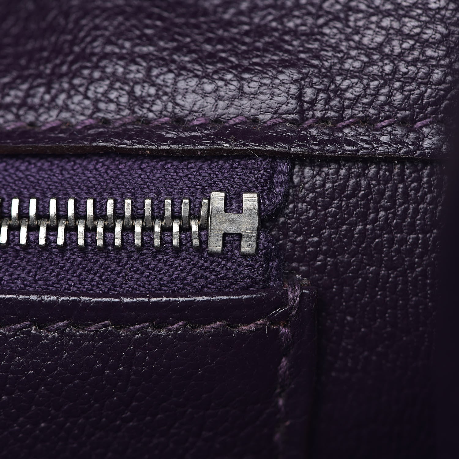 Hermes Taurillon Clemence Birkin 30 Raisin 13 of 39
