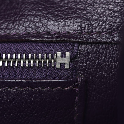 Hermes Taurillon Clemence Birkin 30 Raisin 13 of 39