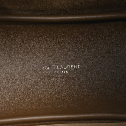 Saint Laurent Suede Baby Le 5 A 7 Hobo Golden Leaf 7 of 11