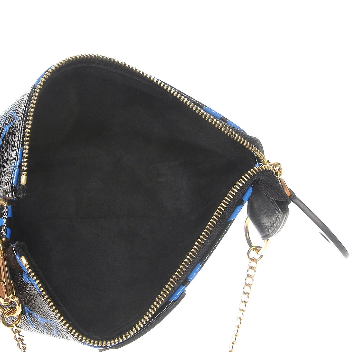 Colored Monogram Mini Pochette Accessories Blue Black